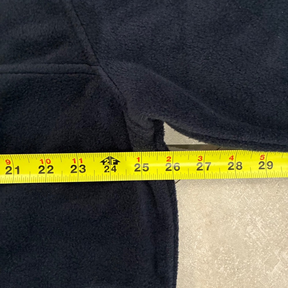 Harriton Mens 2XL Navy Blue Fleece Quarter Zip Pullover Mapei Logo M980 Jacket - Picture 5 of 7